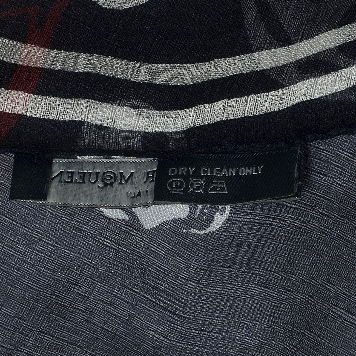 Alexander McQueen Silk Chiffon Skull Anchor Scarf 7 of 7