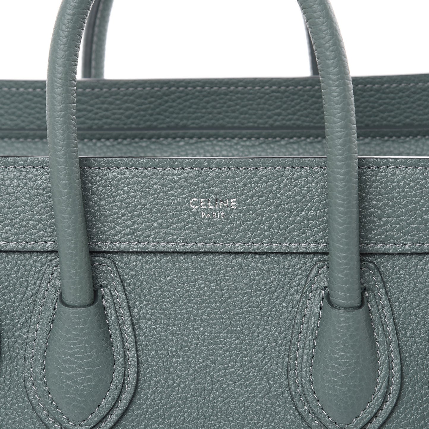 Drummed Calfskin Nano Luggage Celadon