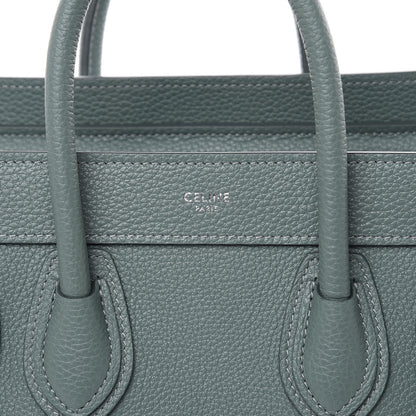 Celine Drummed Calfskin Nano Luggage Celadon 8 of 10