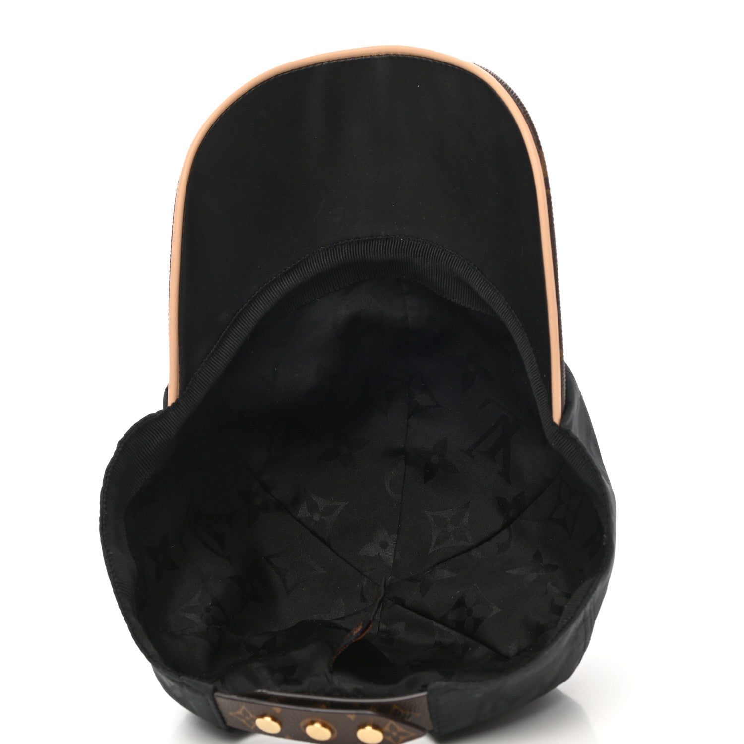 Louis Vuitton Polyester Silk Monogram LV Get Ready Cap L Black 7 of 8