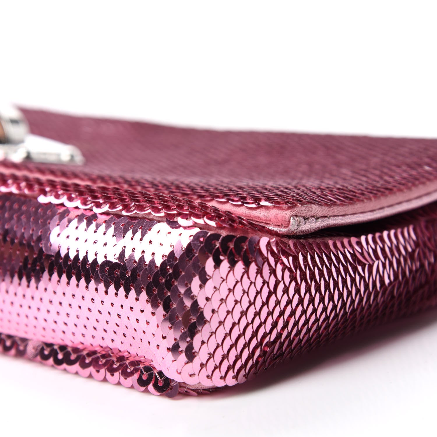 Miu Miu Paillettes Sequin Flap Rosa 7 of 11