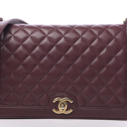 Chanel Calfskin Quilted Large Flap Bag Burgundy 12 of 12