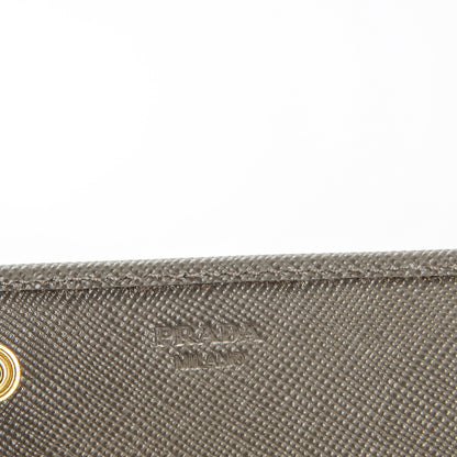 Prada Saffiano Metal Continental Flap Wallet Argilla 6 of 7