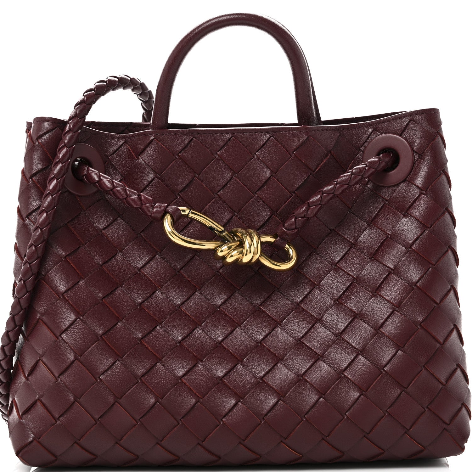 Bottega Veneta Nappa Intrecciato Small Andiamo Shoulder Bag Barolo 7 of 9