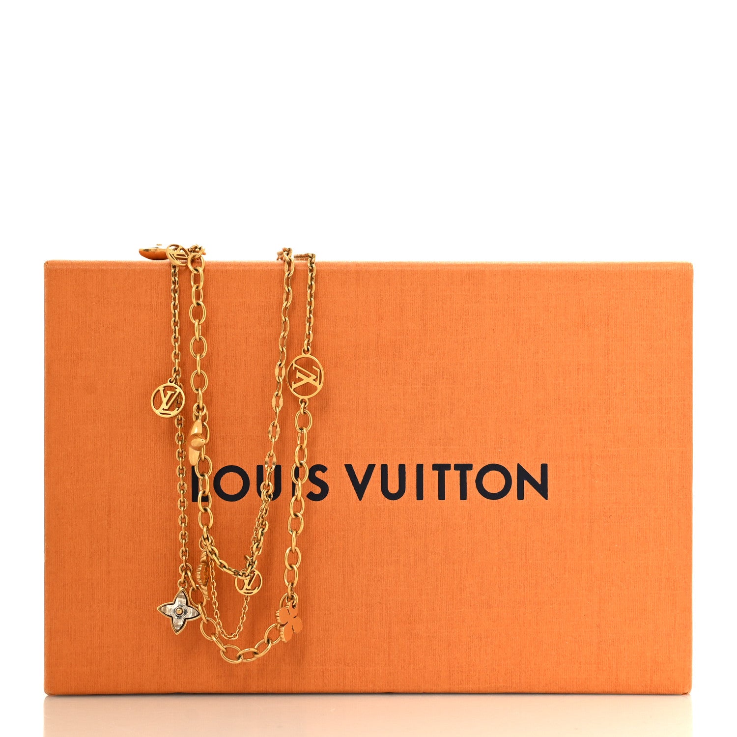 Louis Vuitton Metal Blooming Strass Necklace Gold 7 of 7