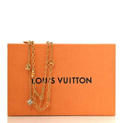 Louis Vuitton Metal Blooming Strass Necklace Gold 7 of 7