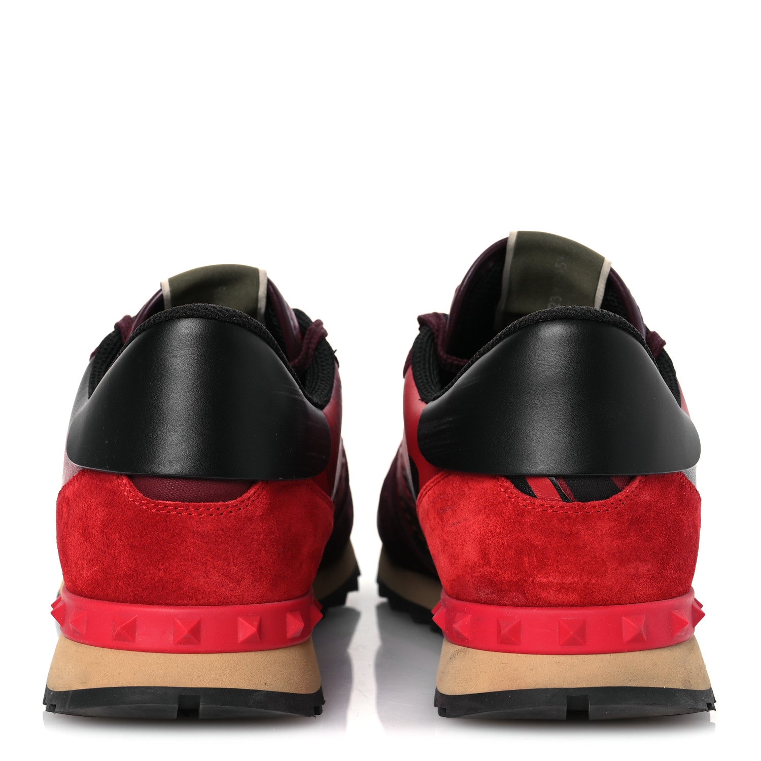 Valentino Garavani Nappa Suede Camouflage Mens Rockrunner Sneakers 45 Rubin Scarlet 6 of 14