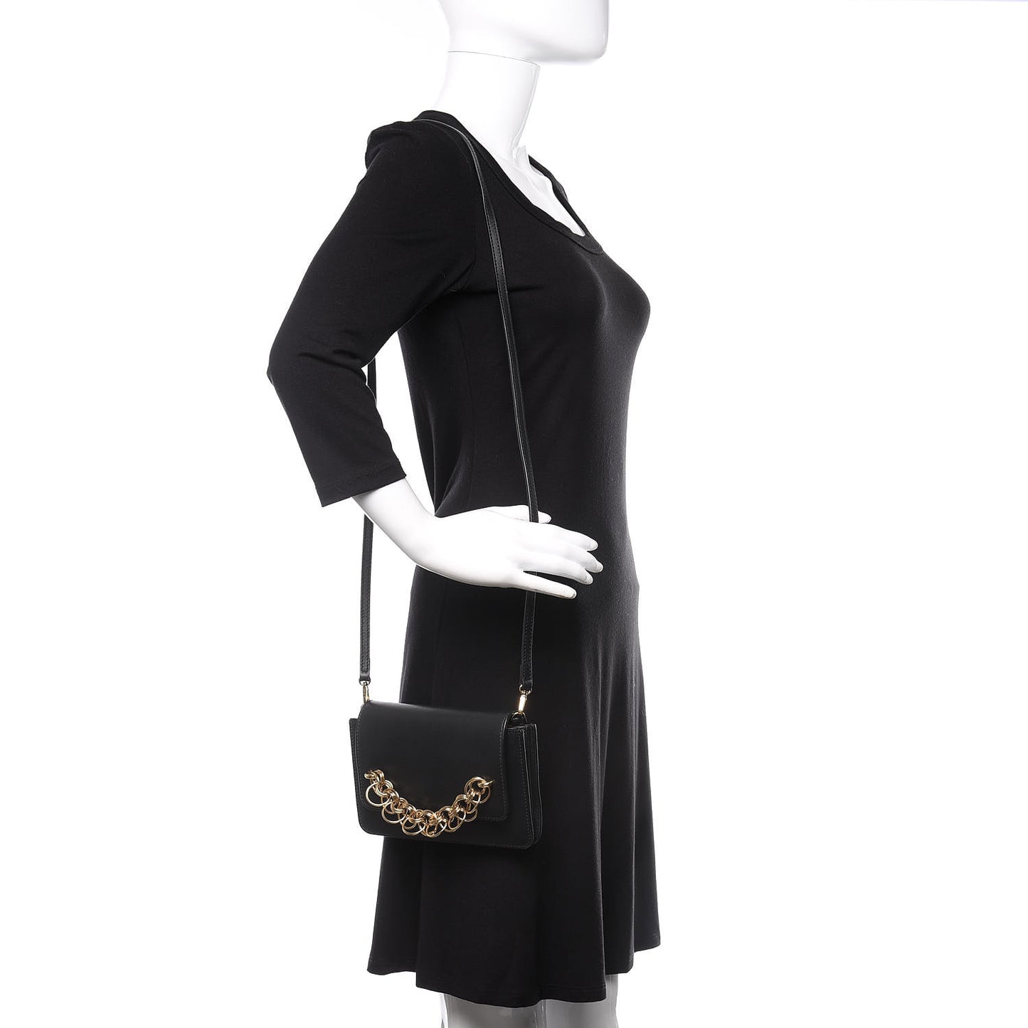 Smooth Calfskin Drew Bijou Clutch Black