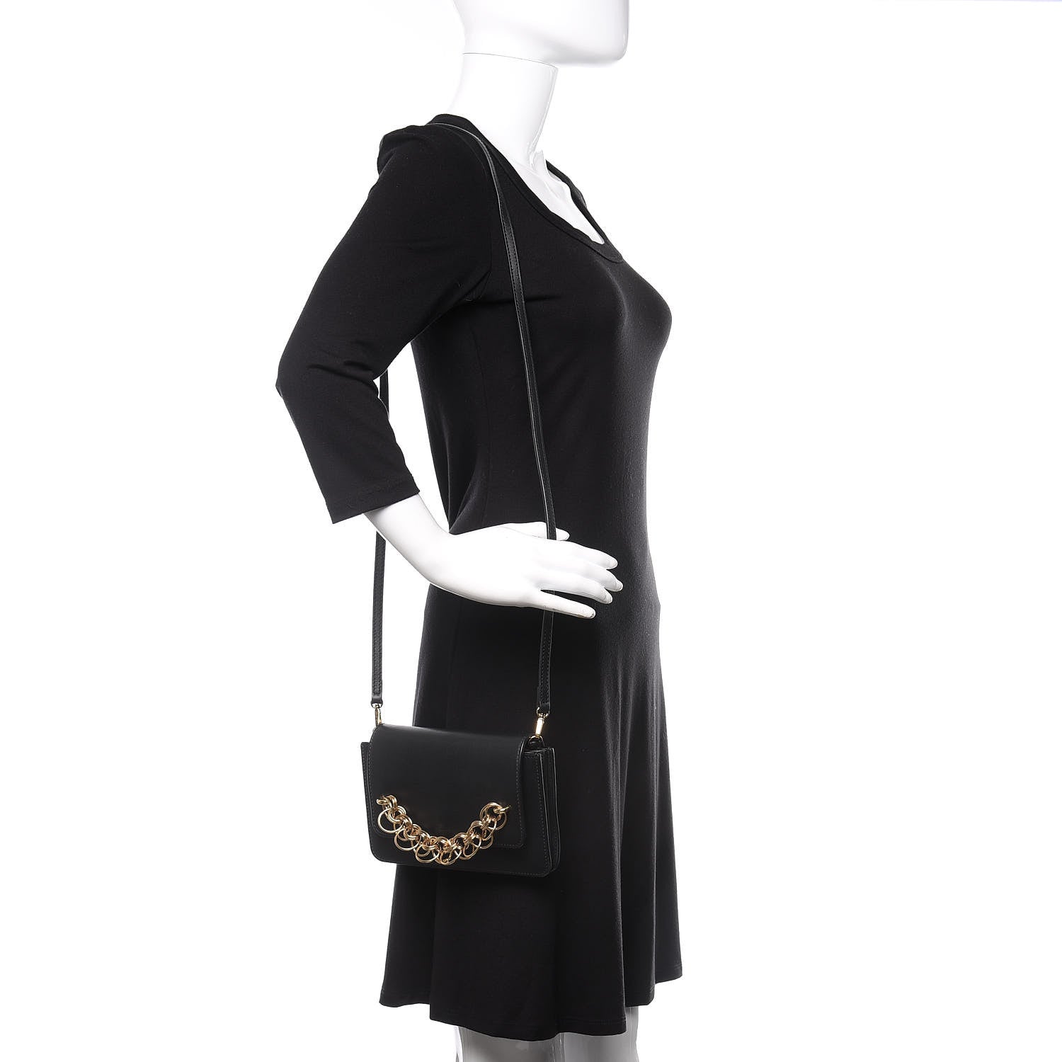 Chloe Smooth Calfskin Drew Bijou Clutch Black 2 of 10