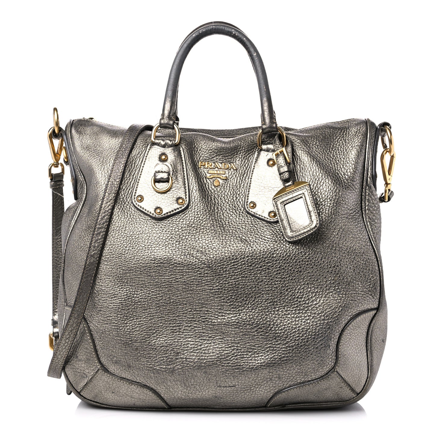 Metallic Vitello Daino Tote