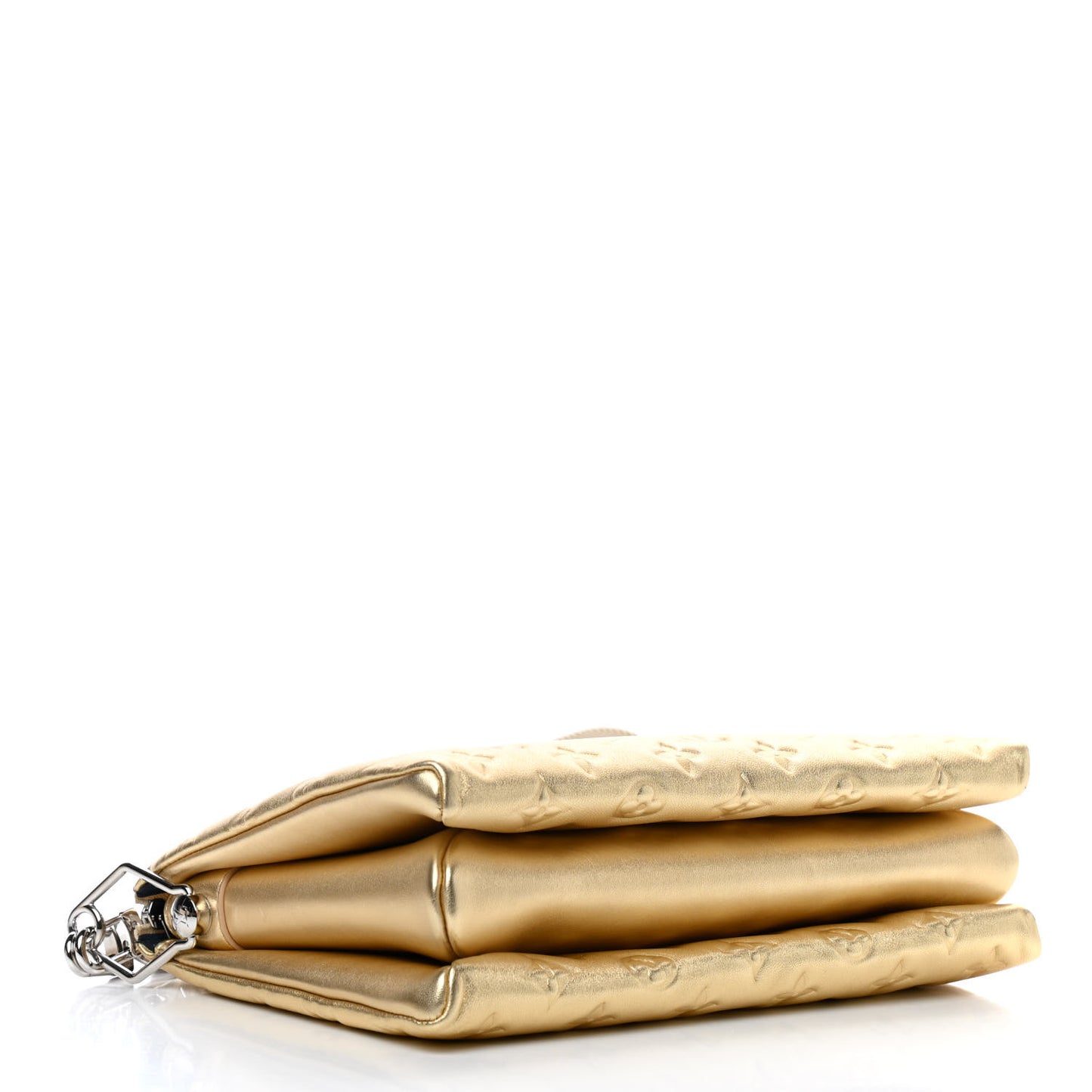Lambskin Embossed Monogram Coussin PM Gold