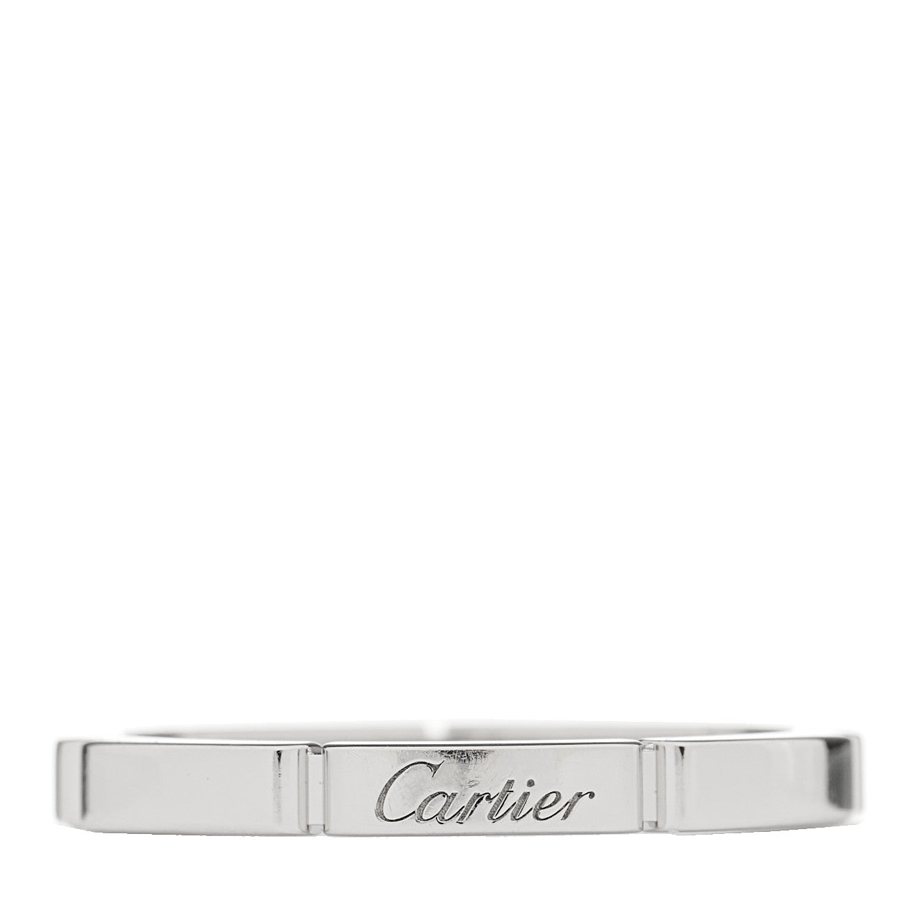 18K White Gold 2.5mm Maillon Panthere Wedding Band Ring 57 8