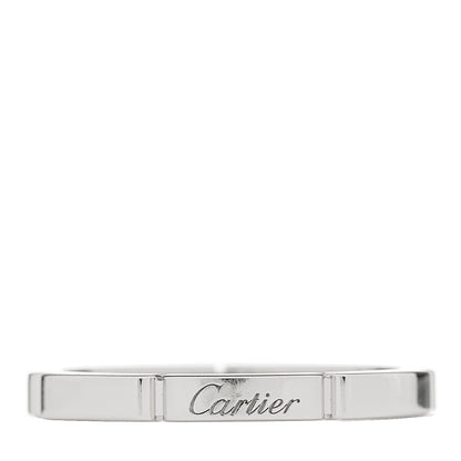 Cartier 18K White Gold 2.5mm Maillon Panthere Wedding Band Ring 57 8 1 of 4