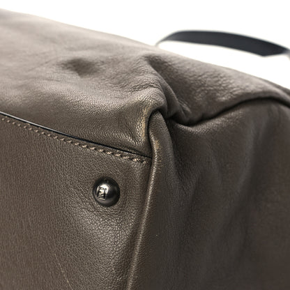 Fendi Goatskin Zucca Large Peekaboo Iconic Satchel Taupe Tobacco Moro 8 of 10