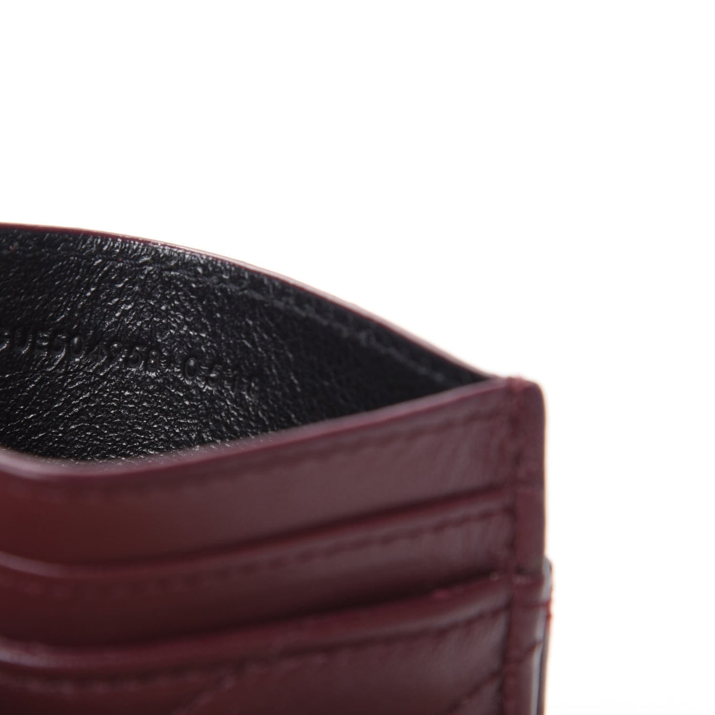 Nappa Y Quilted Monogram LouLou Credit Card Case Rouge Legion
