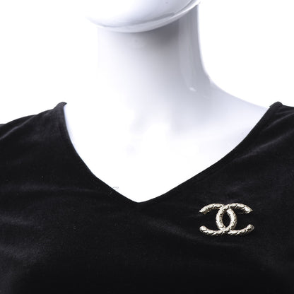 Chanel Metal CC Diamond Quilted Brooch Light Gold 2 of 5