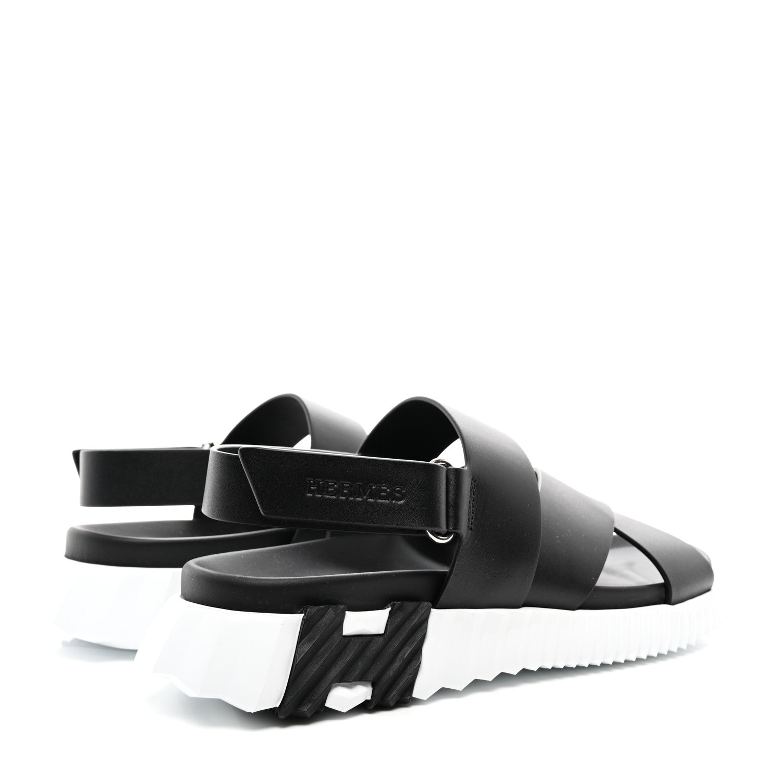 Hermes Calfskin Womens Electric Sandals 40 Black 4 of 9