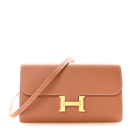 Hermes Evercolor Cavale Constance Long Wallet To Go Gold Multicolor 1 of 10