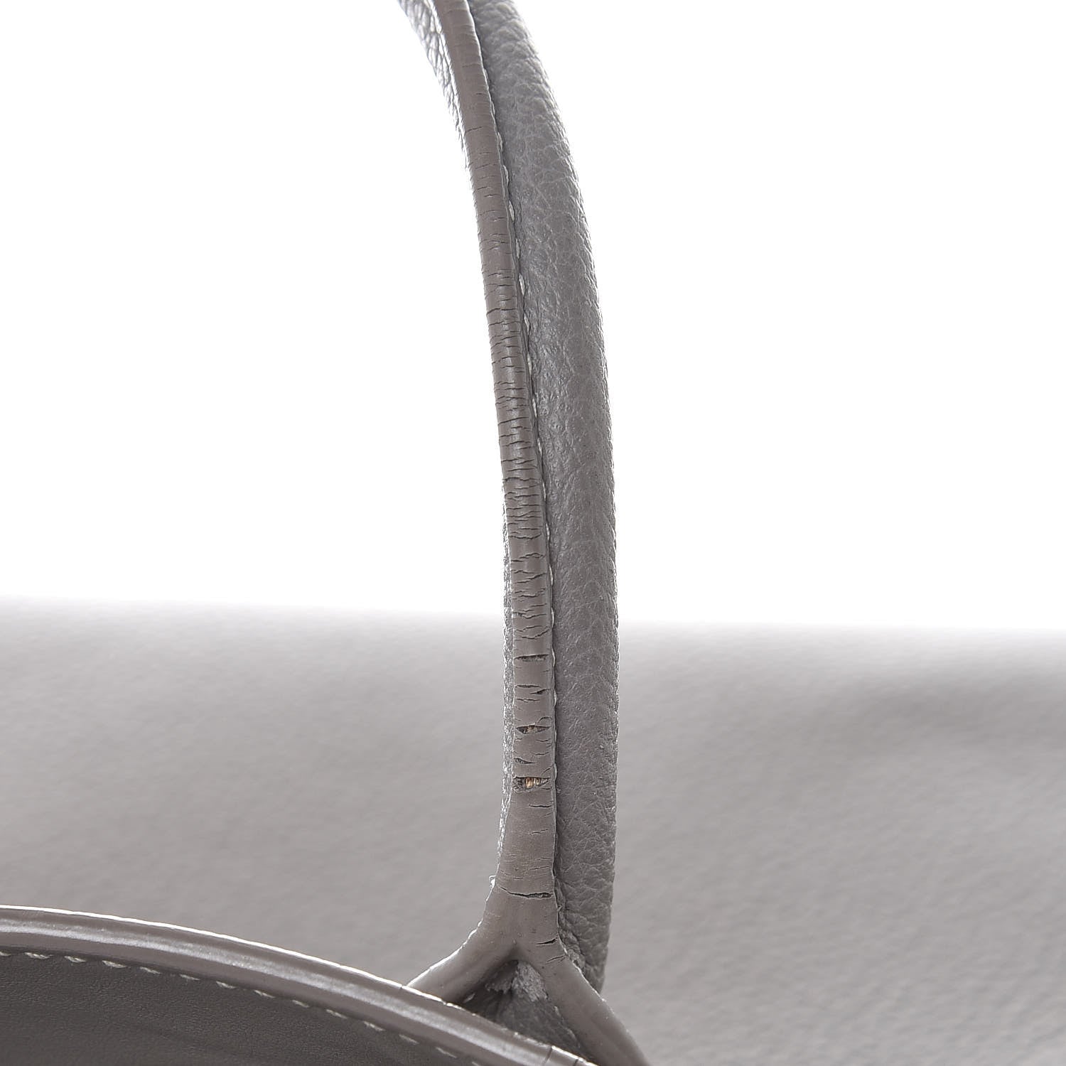 Saint Laurent Grained Calfskin Topstich Baby Sac De Jour Grey 12 of 15