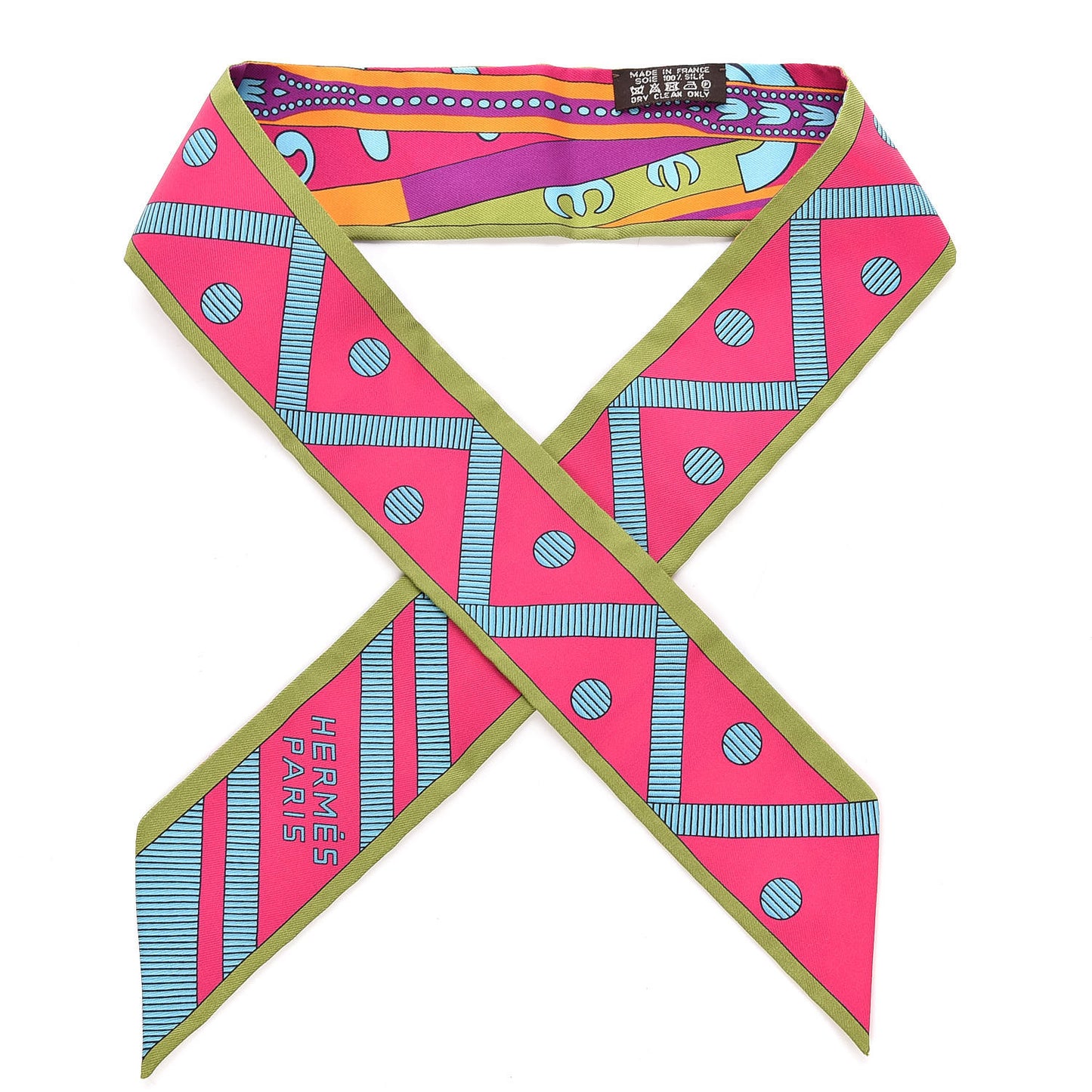 Silk Balade en Berline Twilly Fuchsia Orange Vert