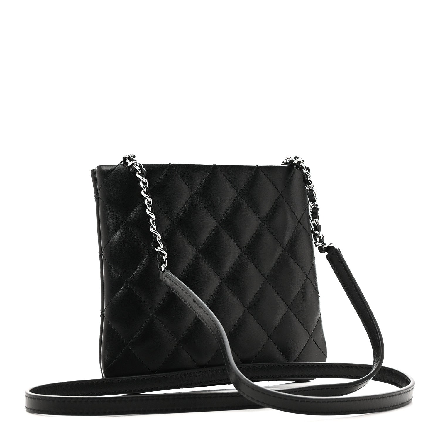 Chanel Lambskin Quilted Crossbody Bag Black 3 of 10