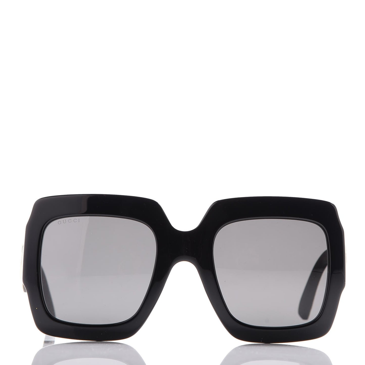 Square Frame GG0102S Sunglasses Glitter Gold