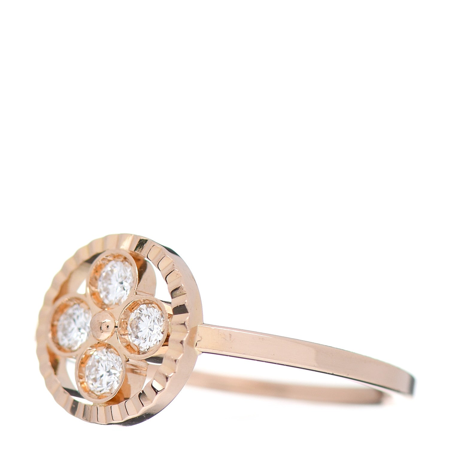 Louis Vuitton 18K Pink Gold Diamond Blossom BB Ring 53 6.25 3 of 5