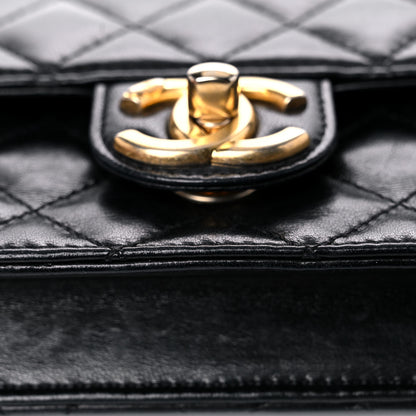 Chanel Lambskin Quilted Medium Crossing Times Flap Black 16 of 23