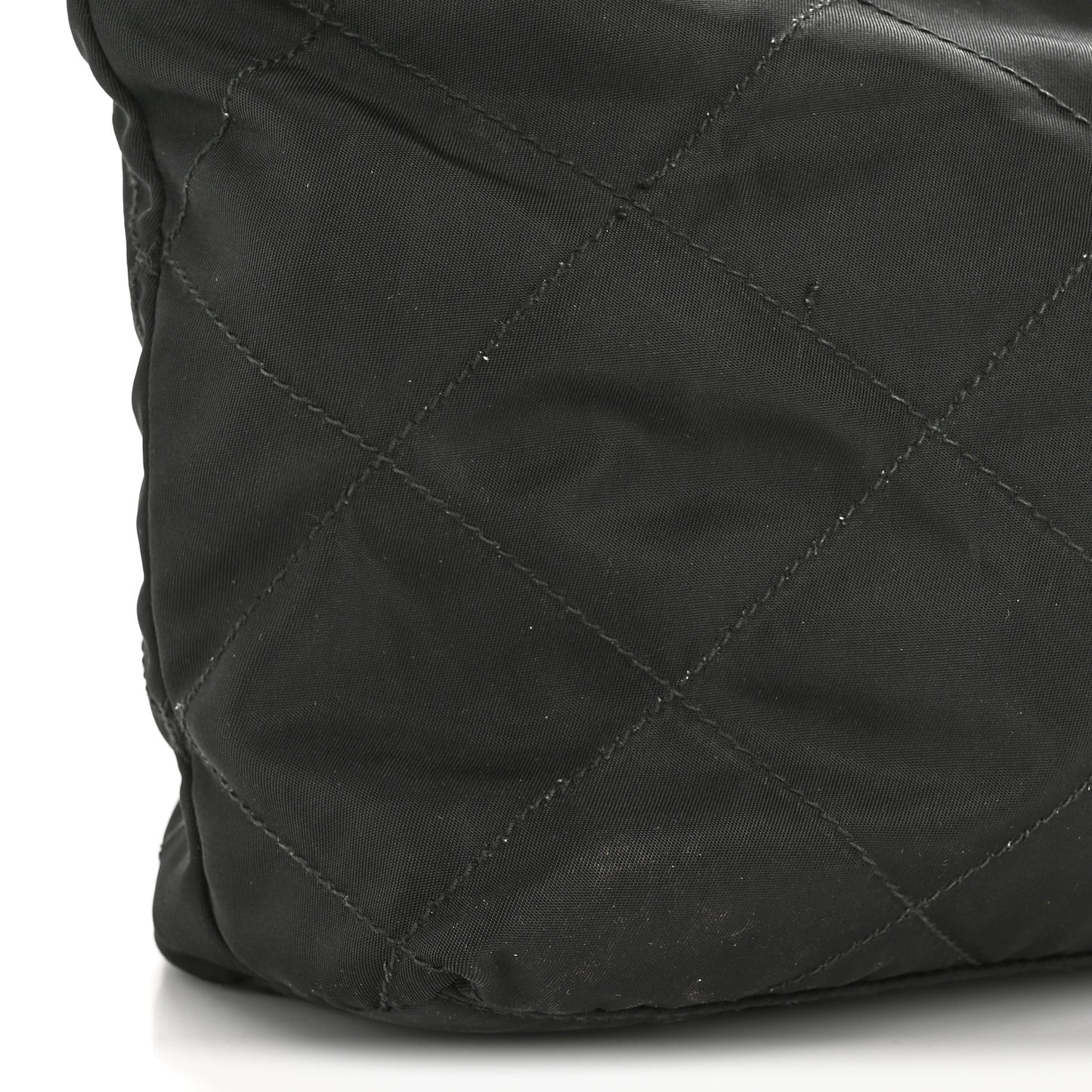 Tessuto Nylon Chain Shoulder Bag Black