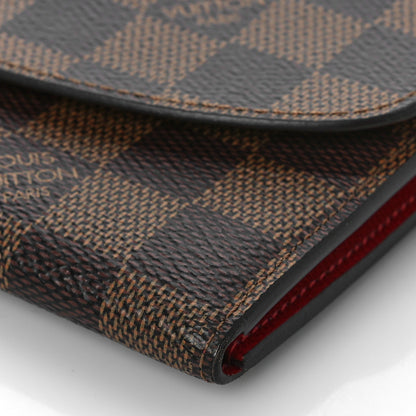 Louis Vuitton Damier Ebene Emilie Wallet Red 8 of 8