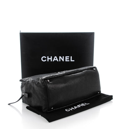 Chanel Calfskin Large Diamond Stitch Tote Black 4 of 7