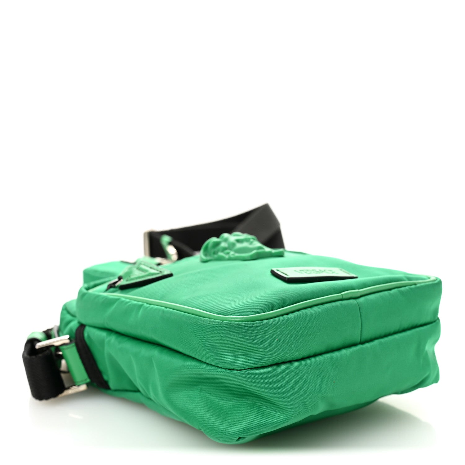 Versace Nylon Palazzo Medusa Crossbody Bag Green 4 of 12