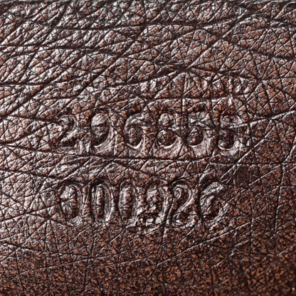 Gucci Ostrich Large Soft Stirrup Shoulder Bag Brown 7 of 17