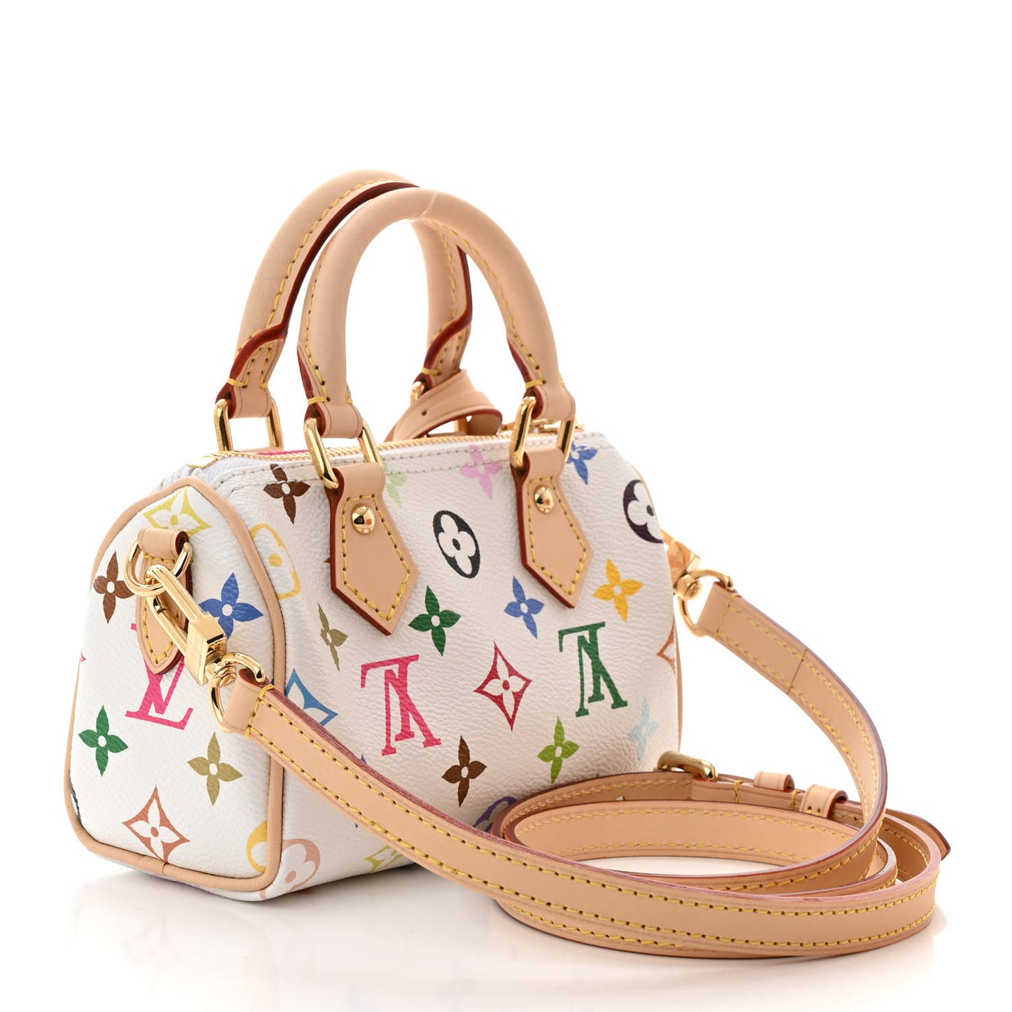 LV X TM Monogram Multicolor Nano Speedy White