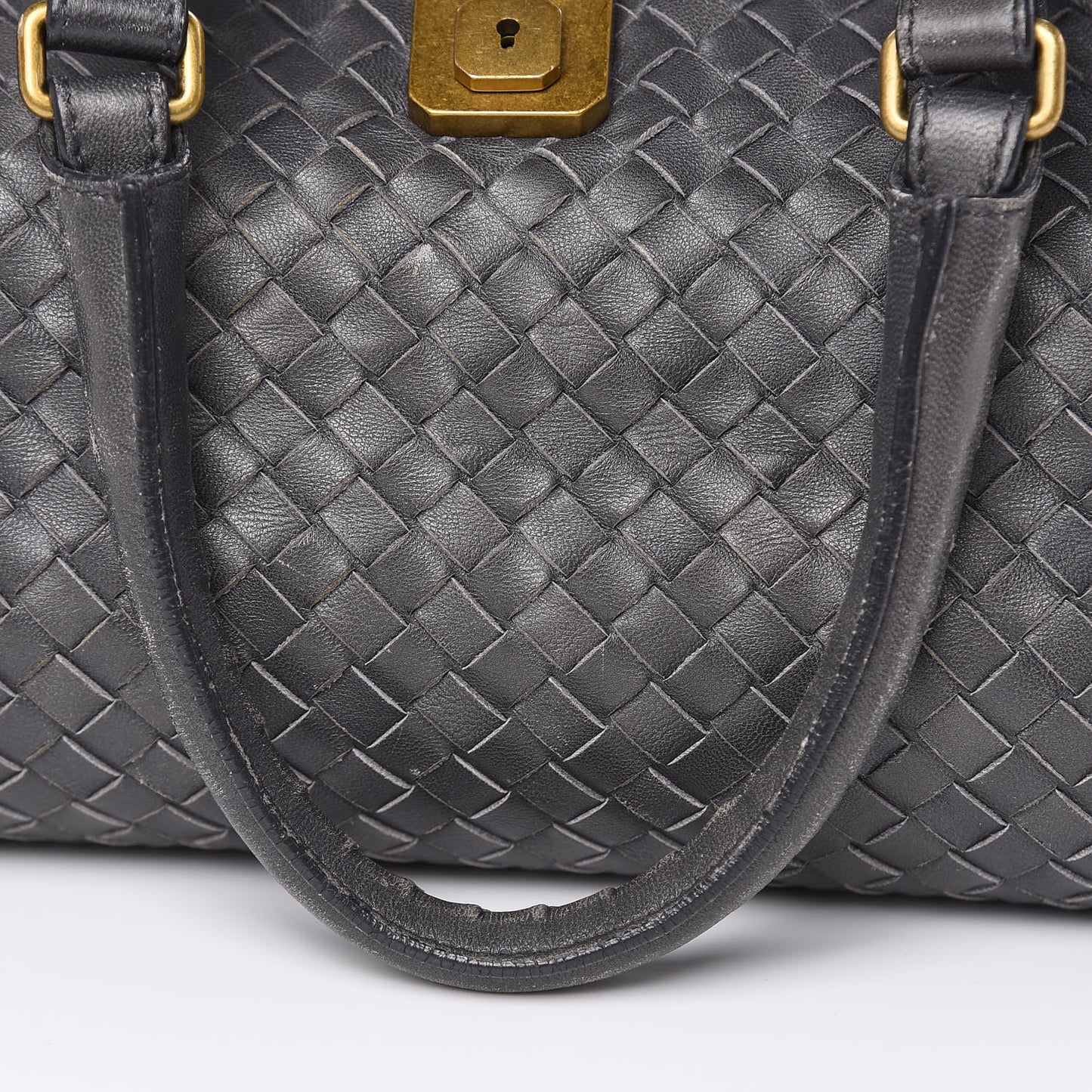 Nappa Intrecciato Medium Roma Tote Ferro Gray
