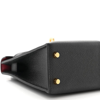 Hermes Epsom Casaque Mini Kelly Sellier 20 Black Bleu Indigo Rouge Grenat 9 of 11
