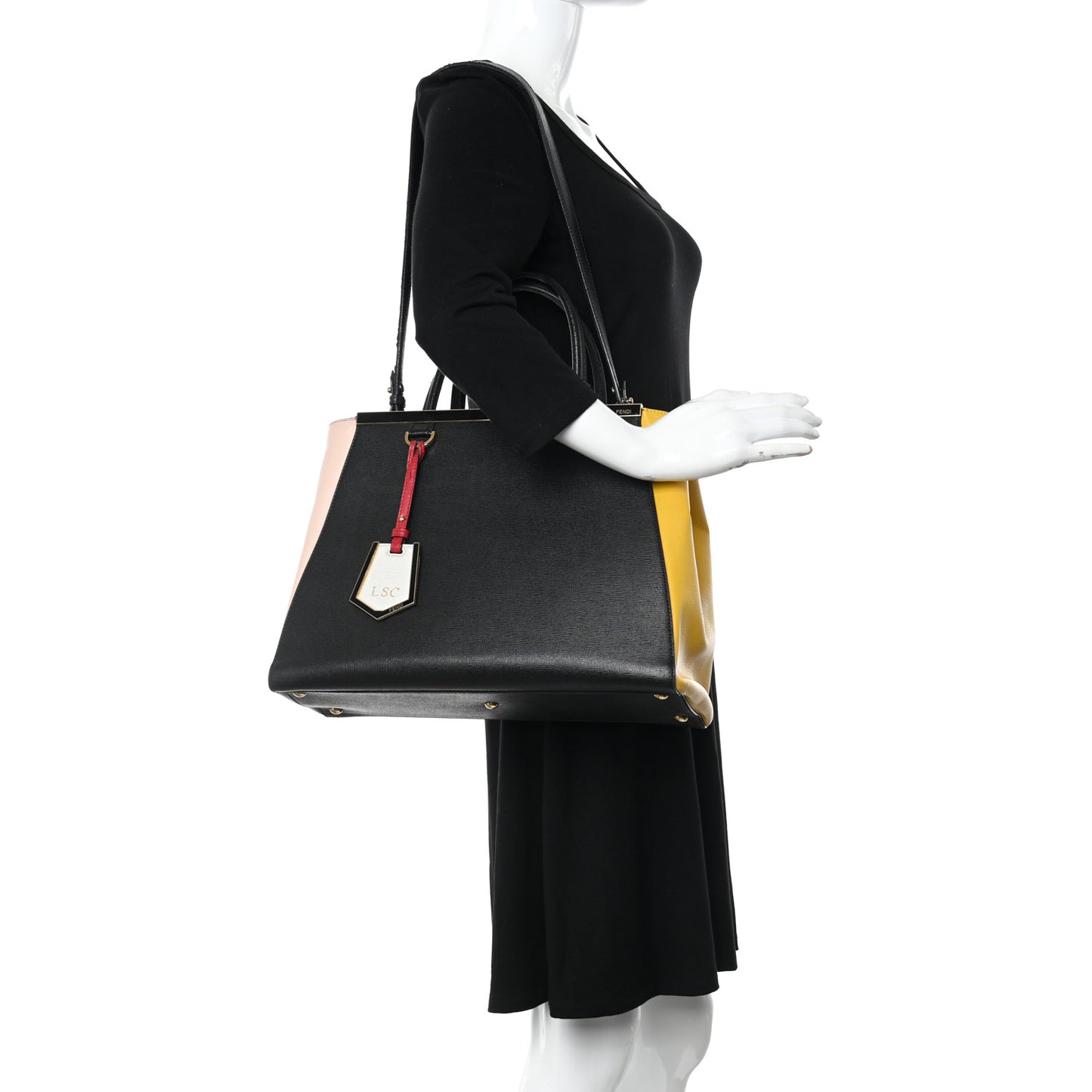 Vitello Elite Bi-Color Regular 2Jours Tote Black
