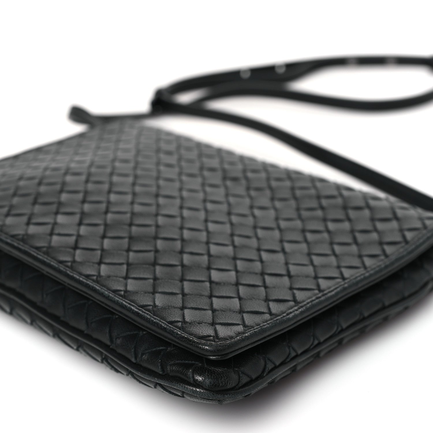 Bottega Veneta Nappa Mini Intrecciato Flap Crossbody Bag Black 9 of 9