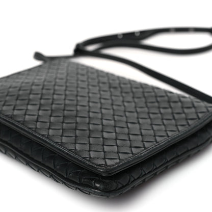Bottega Veneta Nappa Mini Intrecciato Flap Crossbody Bag Black 9 of 9