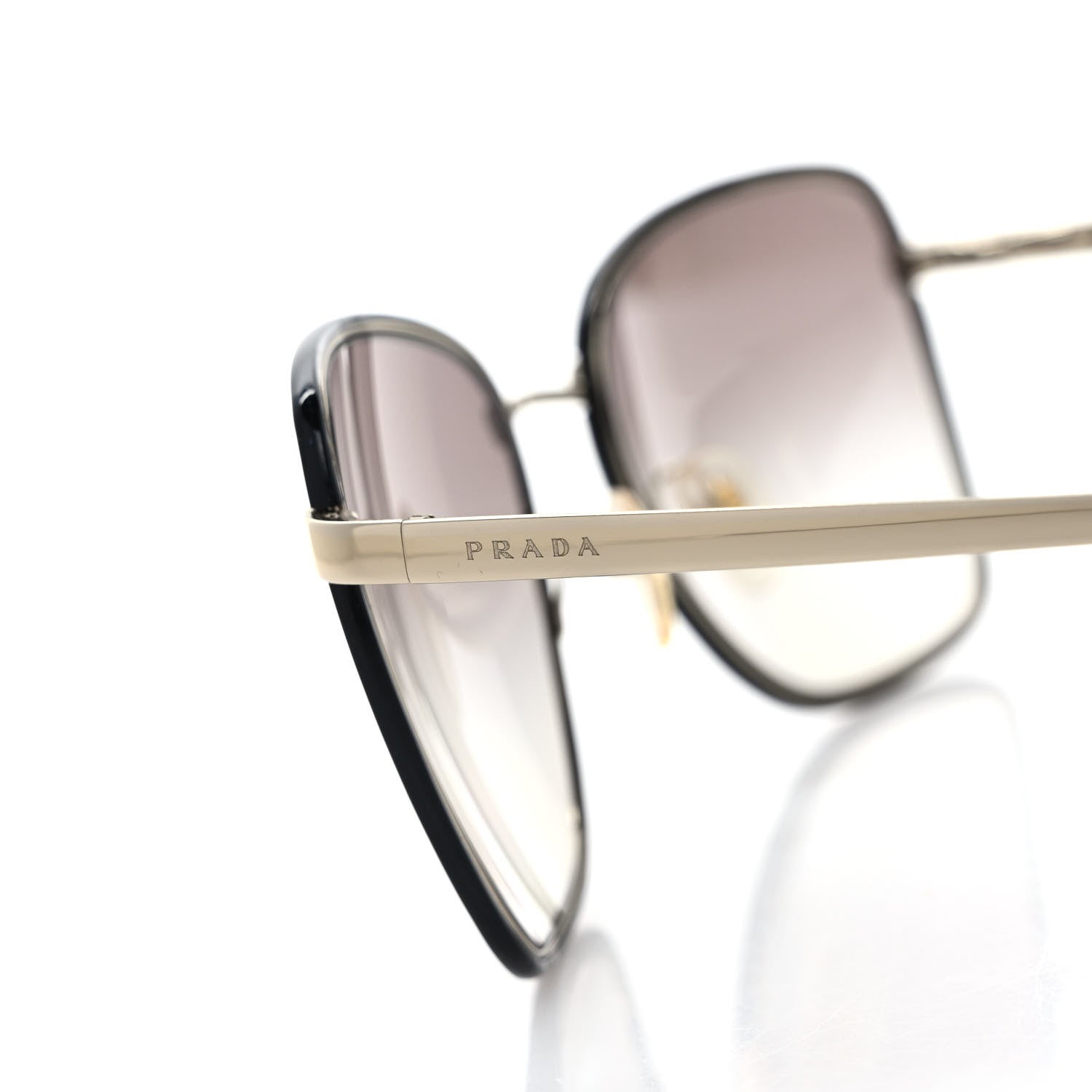 Prada Gradient Sunglasses SPR 525 Black Gold 7 of 7