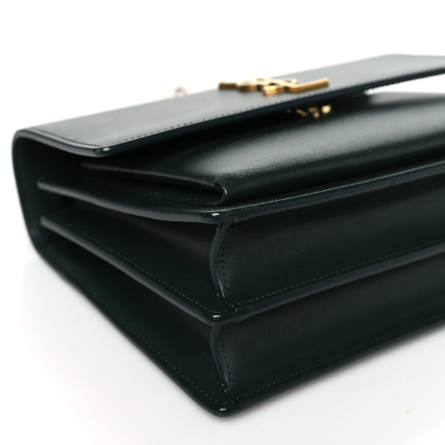 Saint Laurent Calfskin Medium Monogram Sunset New Vert Fonce 9 of 11