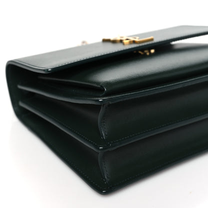 Saint Laurent Calfskin Medium Monogram Sunset New Vert Fonce 9 of 11