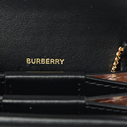 Burberry Calfskin Deer Printed Jessie Chain Card Case Malt Brown 5 of 10