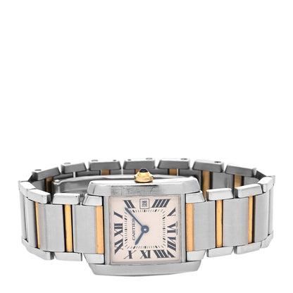 Cartier Stainless Steel 18K Yellow Gold 25mm Tank Francaise Quartz Watch 2 of 4