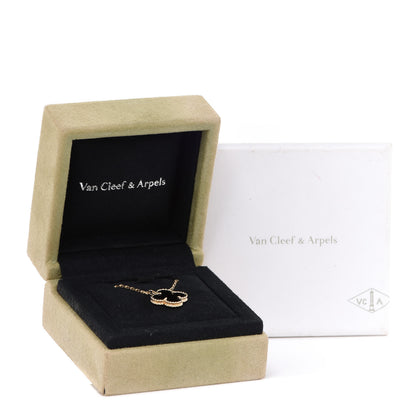 Van Cleef & Arpels 18K Yellow Gold Black Onyx Vintage Alhambra Pendant Necklace 6 of 6