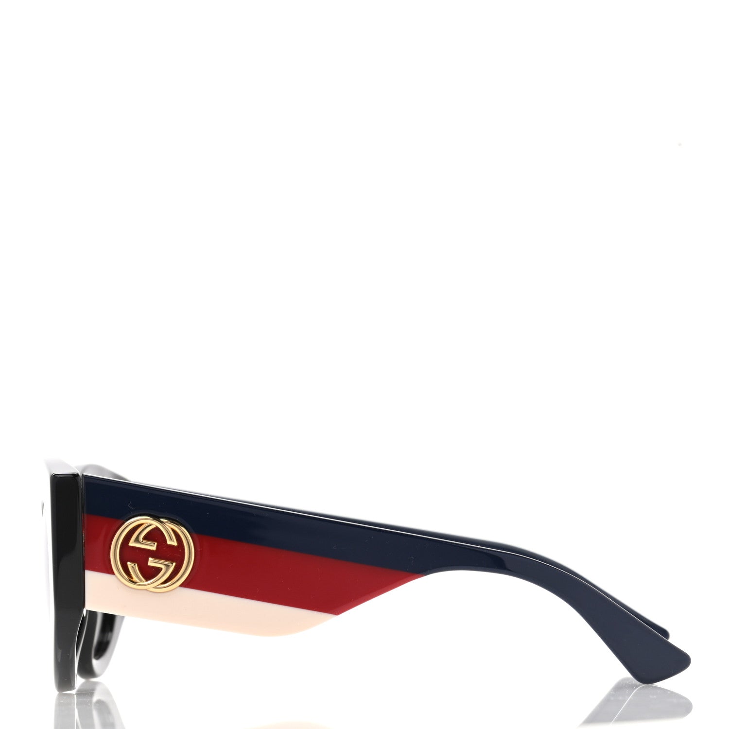 Gucci Acetate Oversized Rectangle Frame Web Sunglasses GG 0275/S Black 3 of 8
