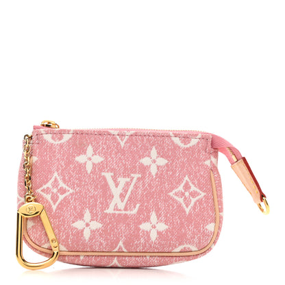 Louis Vuitton Denim Jacquard Monogram Micro Pochette Accessories Rose 1 of 6