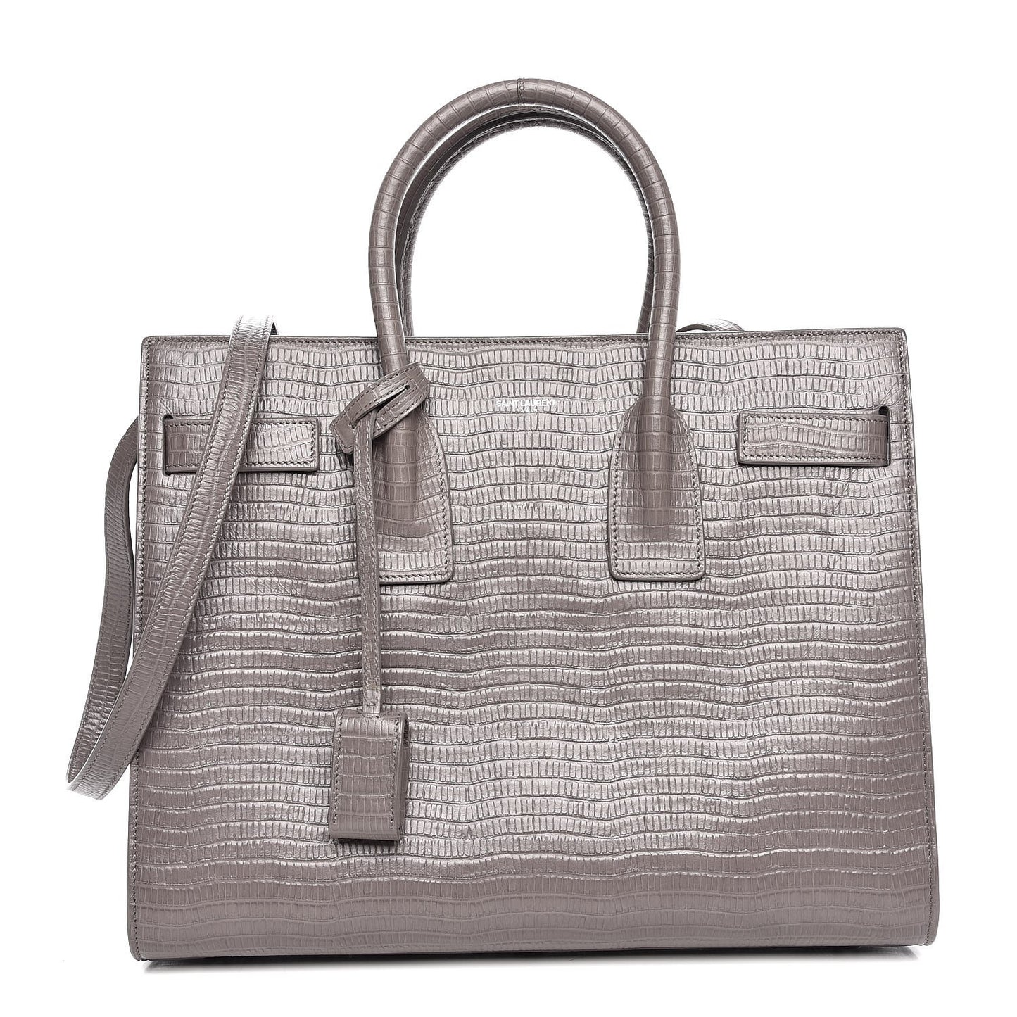 Lizard Calfskin Embossed Small Sac De Jour Fog