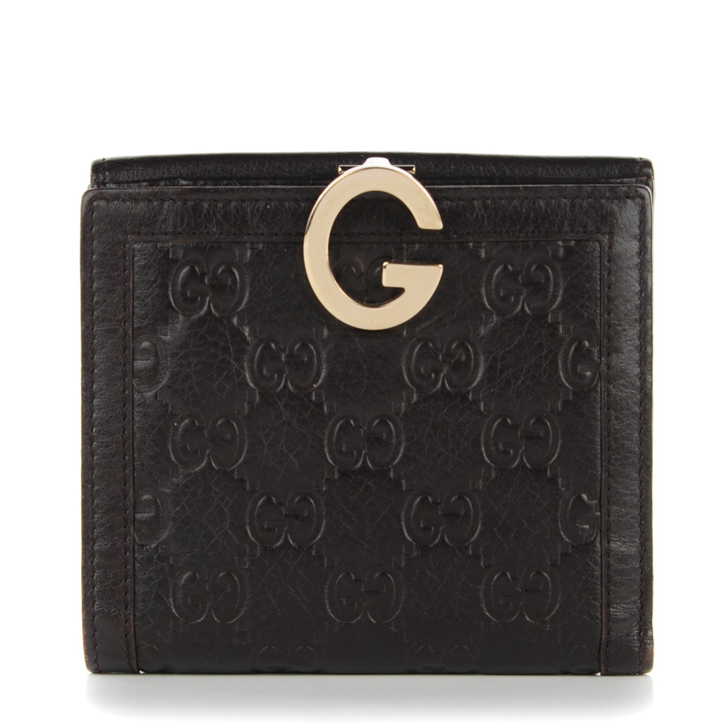 Guccissima Charlotte French Wallet Dark Brown