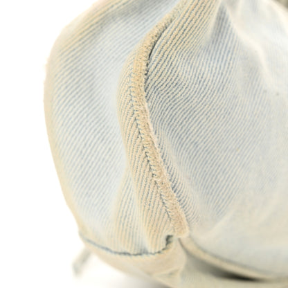 Balenciaga Washed Frayed Denim Crystal XS Le Cagole Shoulder Bag Pale Blue 16 of 16